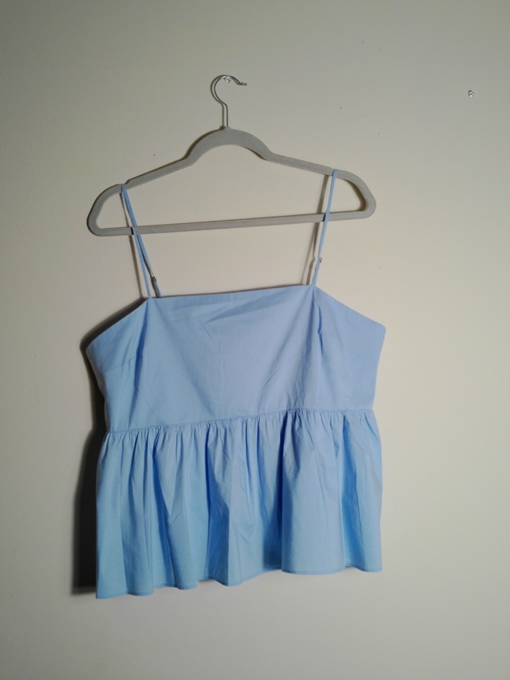 Express Light Blue Peplum Camisole‎